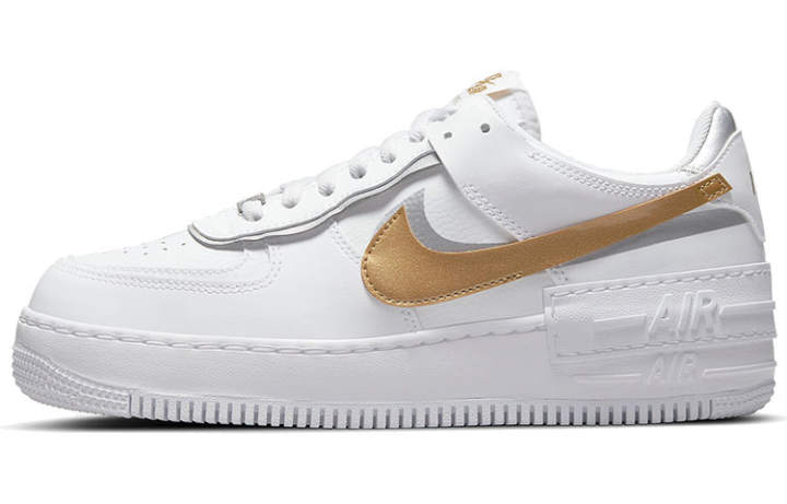 Nike Nike Air Force 1 Low Shadow White Gold Women's