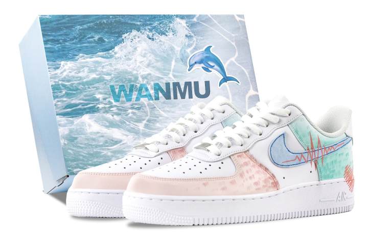 Nike Nike Air Force 1 Heart Signal Low top Skateboard Shoes Unisex White Pink Green