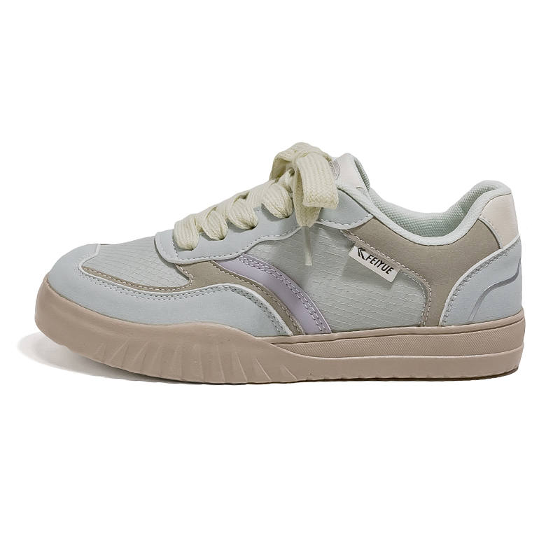 FEIYUE Slip-Resistant, Abrasion-Resistant, Breathable Low-top Skateboard Shoes Women's Blue Gray Purple