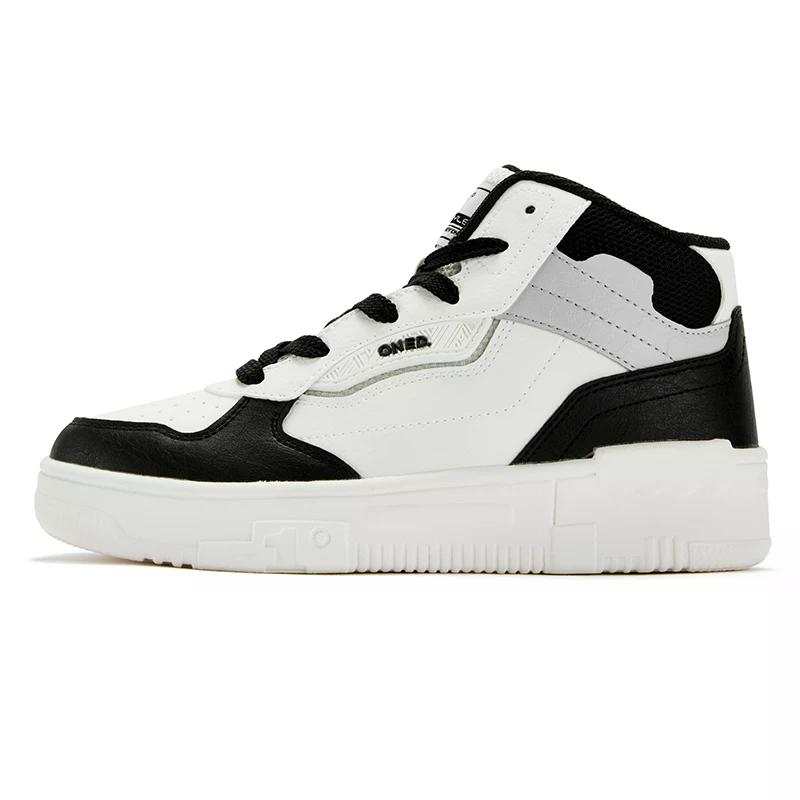 361° Slip Resistant And Breathable High top Skateboard Shoes Women's White Black