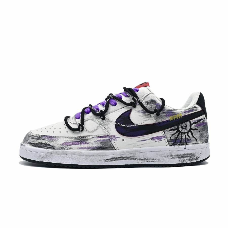 Nike Nike Court Victory Fading Trace Abrasion Resistant Low top Skateboard Shoes Men's Gray Purple