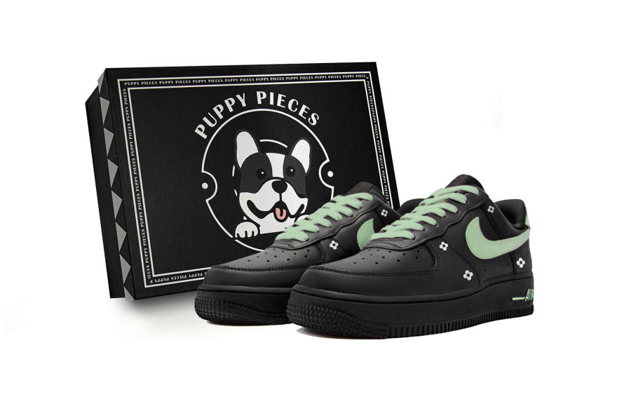 Nike Nike Air Force 1 Berry Heart Matcha, Special Shoe Box Slip Resistant Low top Skateboard Shoes Unisex Black Green