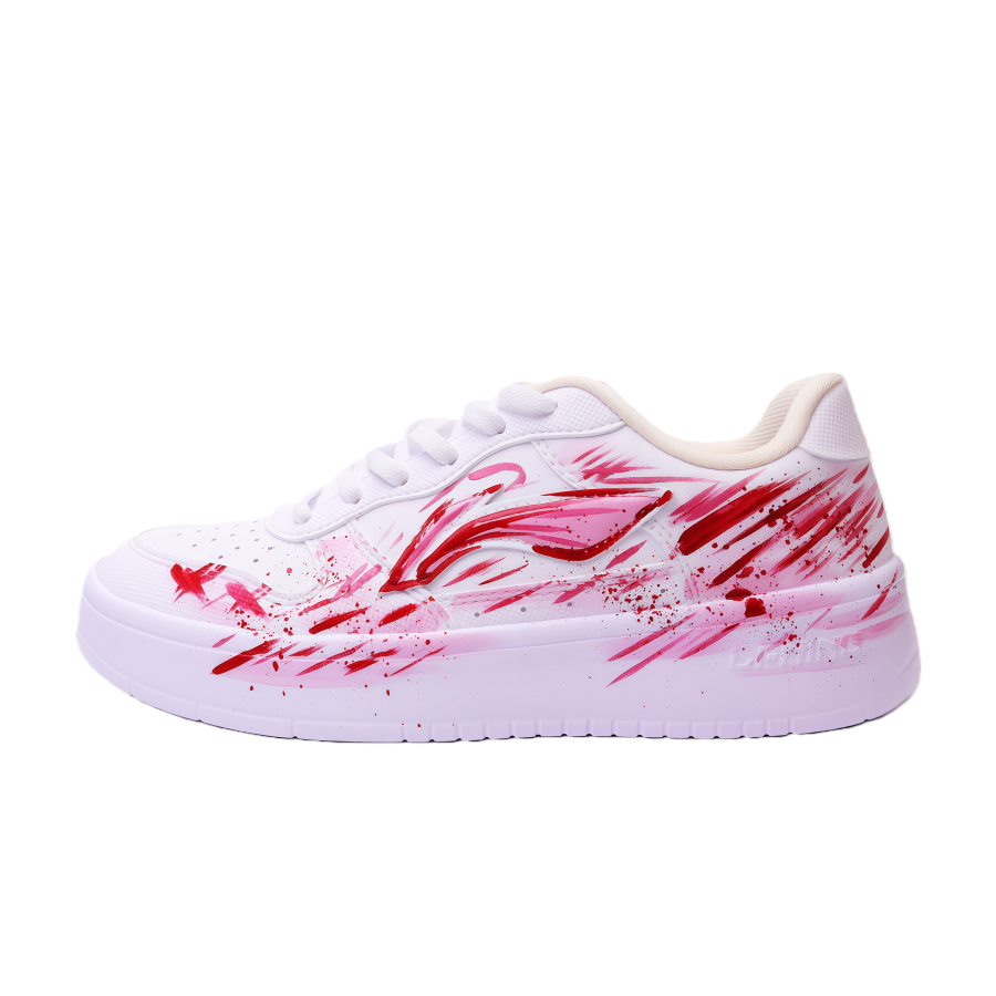 Li-Ning Li Ning Floating Boat Waterproof Abrasion Resistant Lightweight Low top Skateboard Shoes Unisex Red Pink