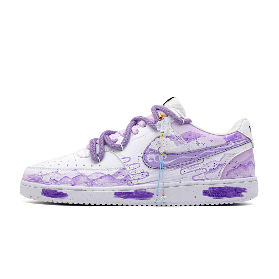 Nike Nike Court Purple Rhythm Dream Height Increasing Support Low top Skateboard Shoes Men's Purple White