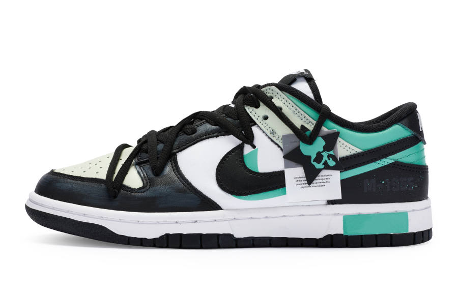 Nike Nike Dunk 811 Manufacturing Slip Resistant Low top Skateboard Shoes Men's Black White Green