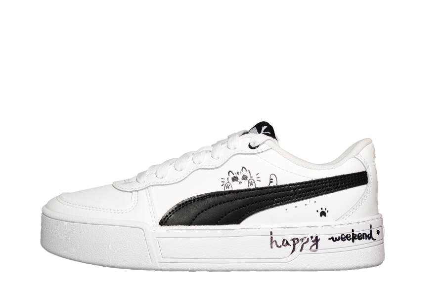 PUMA Skye Leather Wear resistant And Lightweight Low top Skateboard Shoes Women's