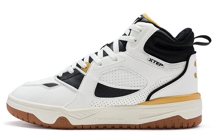 XTEP XTEP Skateboard Shoes Men's High Top Canvas White/Black