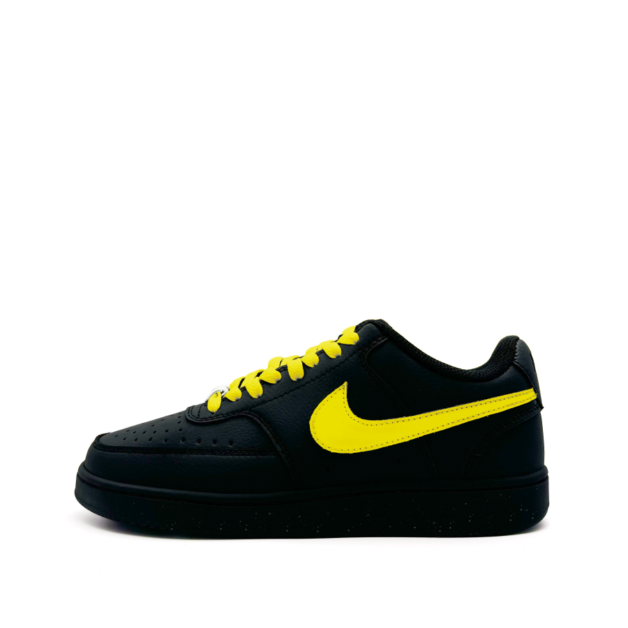 Nike Nike Court Vision Abrasion Resistant Abrasion Resistant Low top Skateboard Shoes Unisex Black Yellow