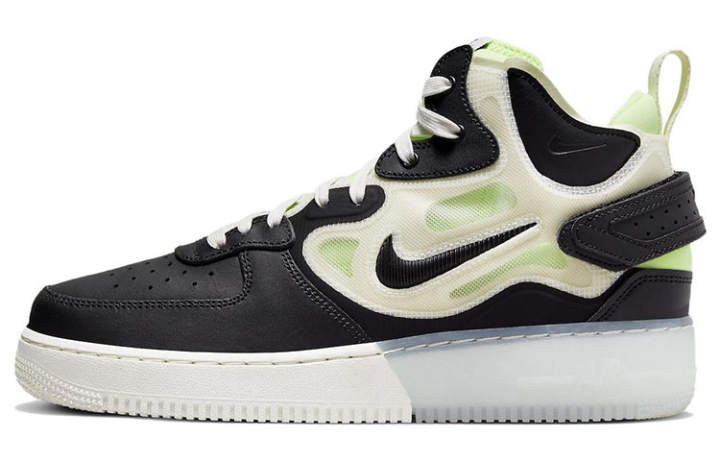 Nike Nike Air Force 1 React Mid Black Sail Ghost Green