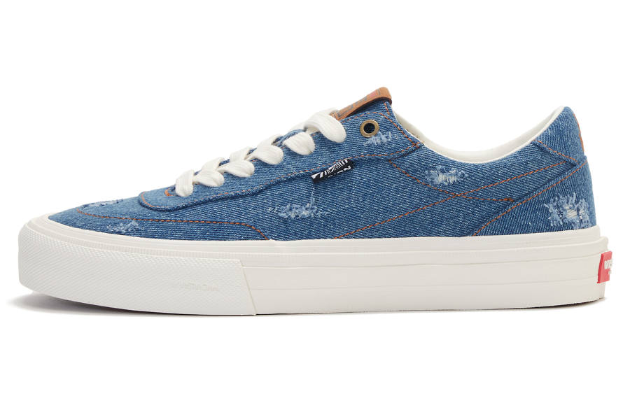 Vision Street Wear Flat Top Low top Skateboard Shoes Unisex Denim Blue