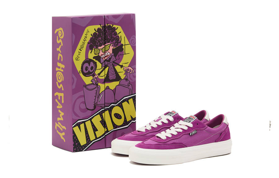 Vision Street Wear Flat Top Canvas Low top Skateboard Shoes Unisex Berry Purple