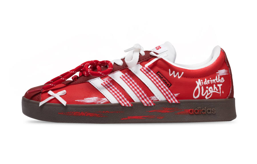 Adidas Adidas VL COURT 2.0 Butterfly Plaid Abrasion Resistant Low top Skateboard Shoes Unisex