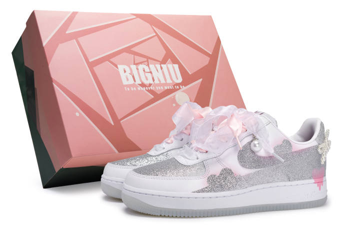 Nike Nike Air Force 1 Girlish Starlight, Exclusive Shoe Box Slip Resistant Abrasion Resistant