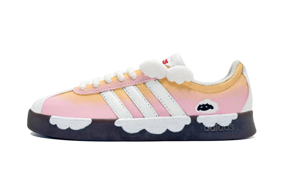 Adidas Adidas VL COURT 2.0 Lifestyle Dream Lamb Abrasion Resistant Abrasion Resistant Low top Skateboard Shoes Women's Pink