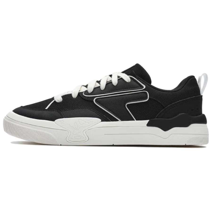 FILA FUSION MANUAL Abrasion Resistant Low top Skateboard Shoes Men's Black White