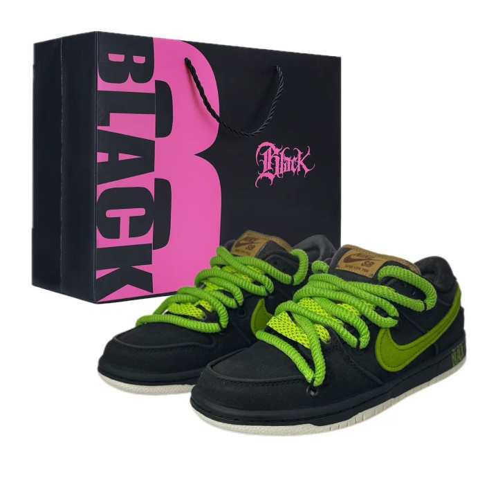 Nike Nike Dunk SB Low top Skateboard Shoes Unisex Black Green
