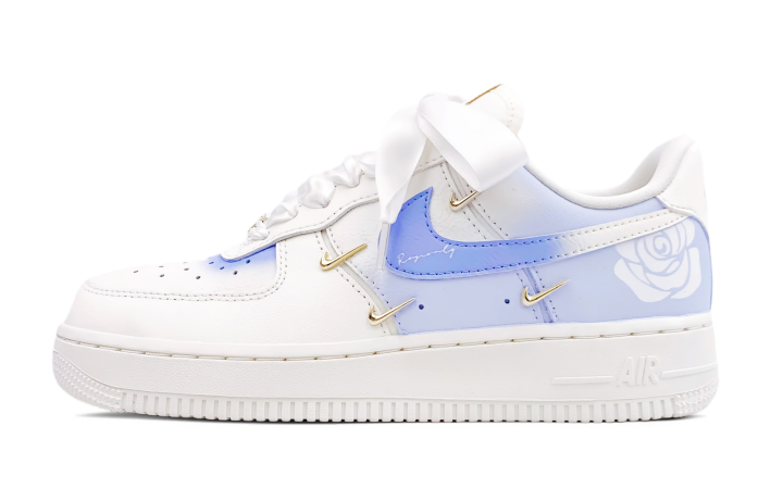Nike Nike Air Force 1 Slip Resistant, Abrasion Resistant, Lightweight Low top Skateboard Shoes Women's Light Blue