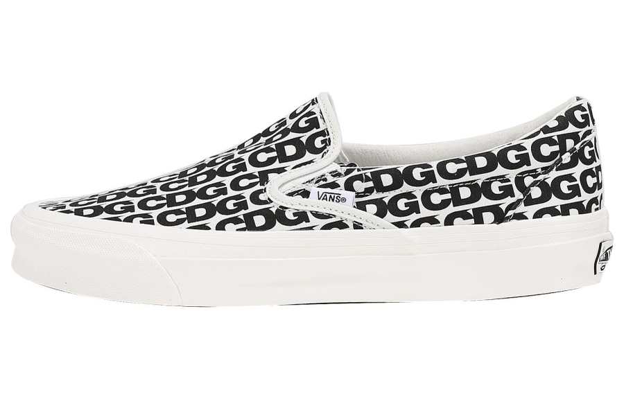 Vans Slip-On Comme des Garçons x Slip-On Og Classic Vans 'CDG Print - Blanc De Blanc'