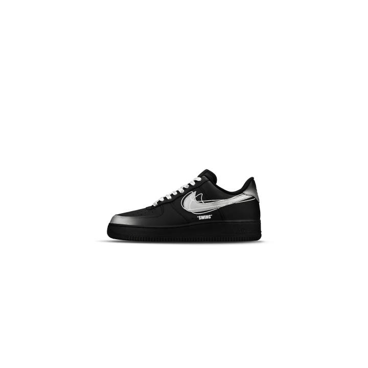 Nike Nike Air Force 1 Slip Resistant Low top Skateboard Shoes Unisex Black Silver