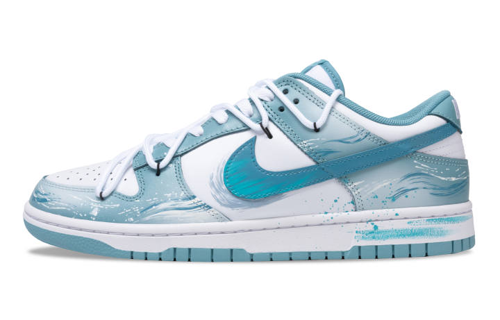 Nike Nike Dunk Kawa Abrasion Resistant Abrasion Resistant Low top Skateboard Shoes Unisex Blue White