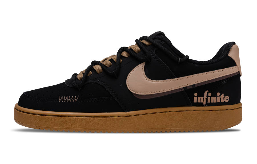 Nike Nike Court Vision 1 Cushioning Abrasion Resistant Cushioning, Wear Resistant Low top Skateboard Shoes Men's Black Brown