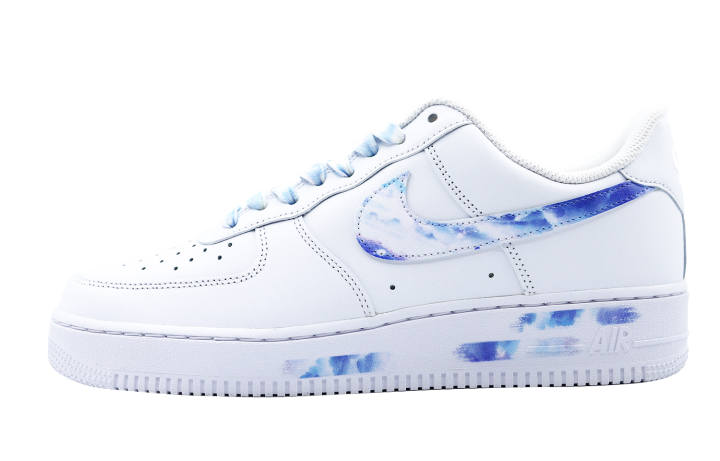 Nike Nike Air Force 1 Low top Skateboard Shoes Men's White Blue