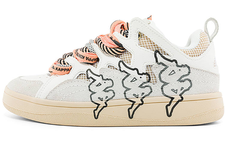 Kappa Textile, Synthetic Leather, Split Cow Leather Slip Resistant Abrasion Resistant Low top Skateboard Shoes Unisex