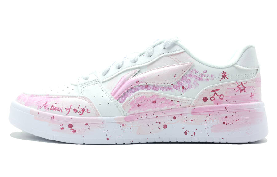 Li-Ning Li Ning Sycee Slip Resistant, Abrasion Resistant, Height Increasing Low top Skateboard Shoes Men's Pink Blue Mismatched