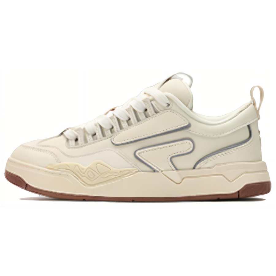 FILA FUSION Nollie Comfortable Quick Dry Abrasion Resistant Low top Skateboard Shoes Women's Ecru