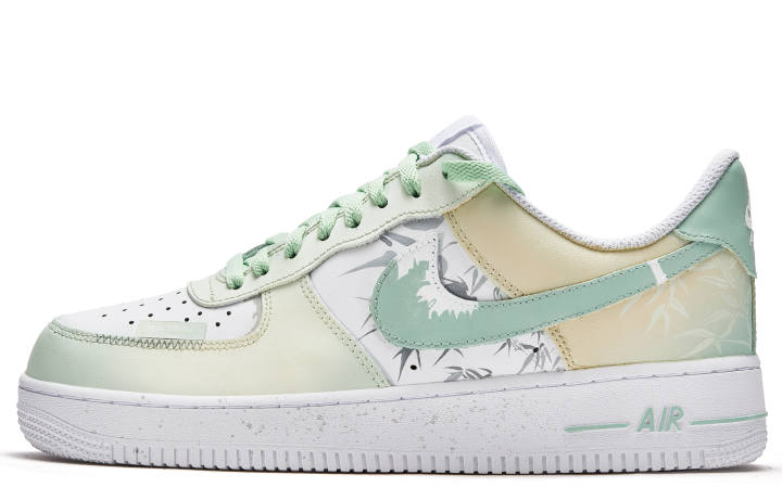 Nike Nike Air Force 1 Free Panda, Ink Wash Light Bamboo Slip Resistant Slip Resistant Low top Skateboard Shoes Men's