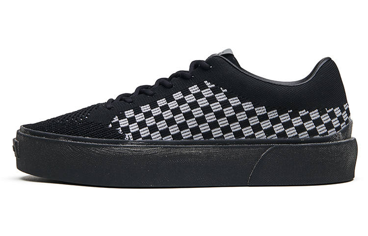 EQLZ EQUALIZER EQLZ EQUALIZER Fault GhostKnit Fabric Low top Skateboard Shoes Unisex Rush Black Checkerboard