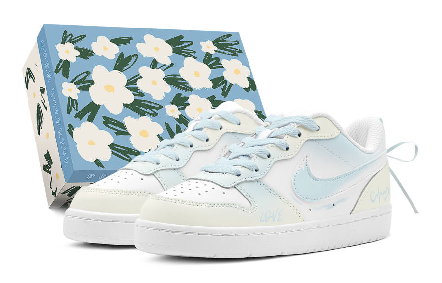 Nike Nike Court Borough Moon Love Song Low top Skateboard Shoes Women's Light Blue