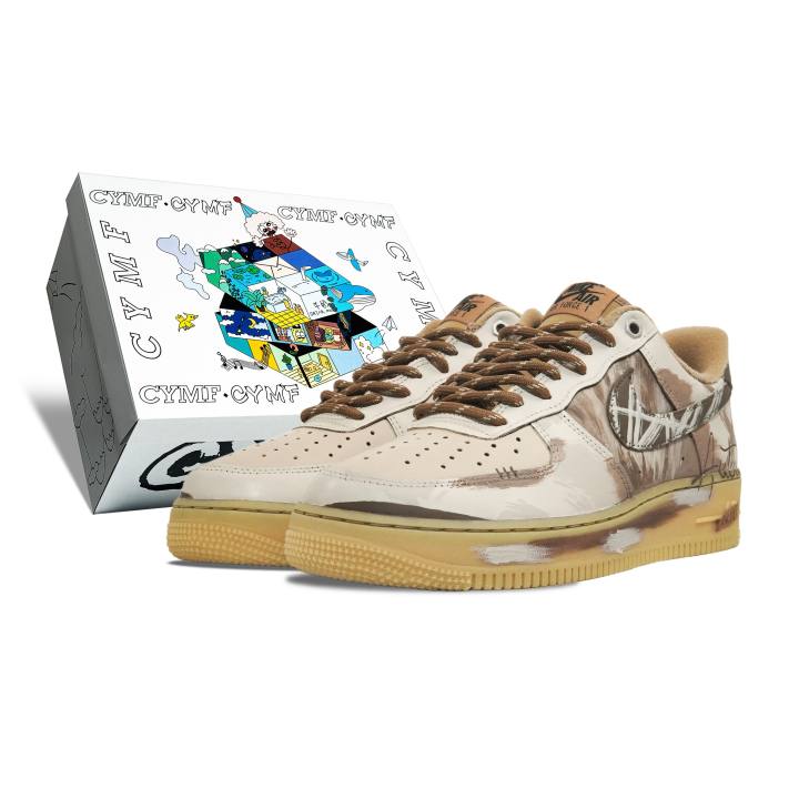Nike Nike Air Force 1 Slip Resistant Abrasion Resistant Low top Skateboard Shoes Unisex Brown