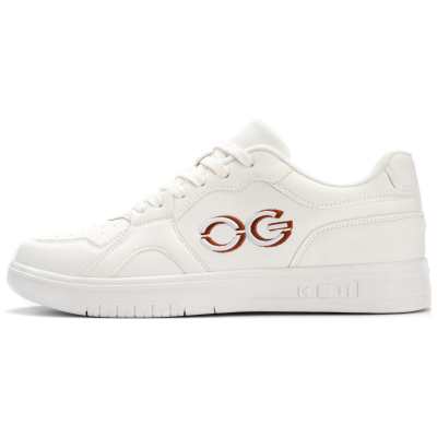 HOGK Microfiber Leather Slip Resistant Cushioning Abrasion Resistant Low top Skateboard Shoes Unisex White