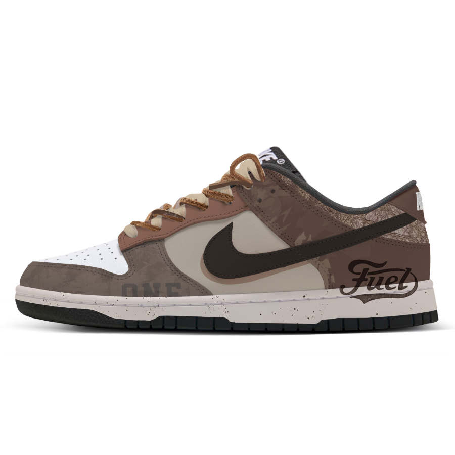 Nike Nike Dunk P.M.S. Ochre Rock Slip Resistant Abrasion Resistant Low top Skateboard Shoes Unisex Brown White