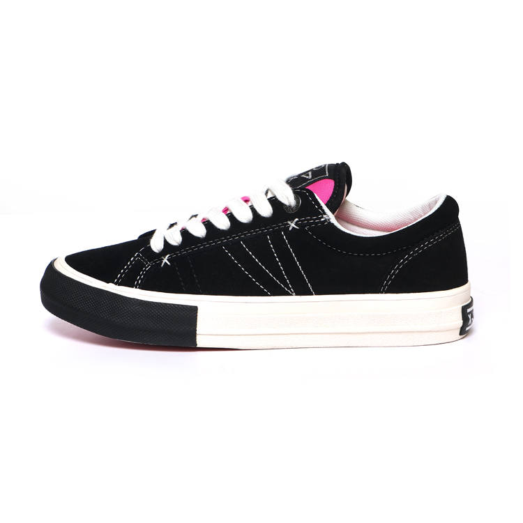 X-JIMSUN X JIMSUN Coverage Abrasion Resistant Support Low top Skateboard Shoes Unisex Black