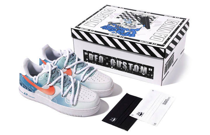 Nike Nike Air Force 1 Low top Skateboard Shoes Women's White Blue
