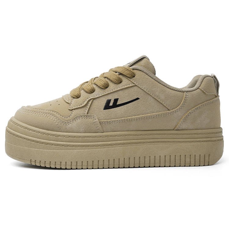 WARRIOR Slip Resistant Cushioning Slip Resistant Cushioning Low top Skateboard Shoes Women's Khaki