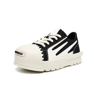 Angelmix Angelmi Wear resistant, Non slip And Breathable Low top Skateboard Shoes Unisex Black White