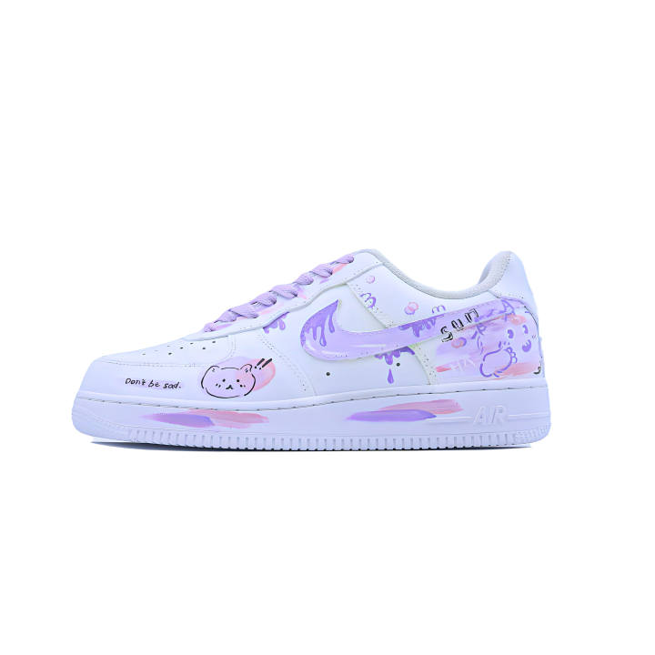 Nike Nike Air Force 1 Singularity, Taro Paste Boba Abrasion Resistant Low top Skateboard Shoes Unisex Purple Pink