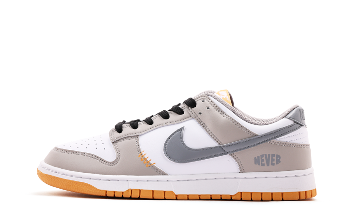 Nike Nike Dunk Leather Abrasion Resistant, Lightweight, And Breathable Low top Skateboard Shoes Unisex Gray White