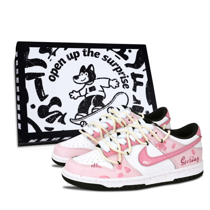 Nike Nike Dunk Black White, Spring Cherry Blossom Black Shoe Box Abrasion Resistant Abrasion Resistant Low top
