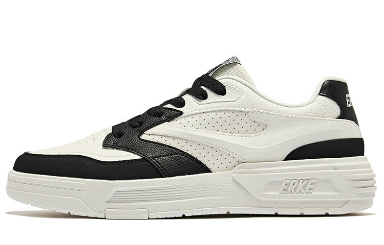 Erke Blade Abrasion Resistant Abrasion Resistant Low top Skateboard Shoes Women's Microcrystal White Jet Black