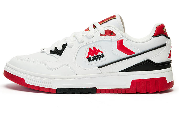 Kappa Cushioning Abrasion Resistant Low top Skateboard Shoes Unisex White Red