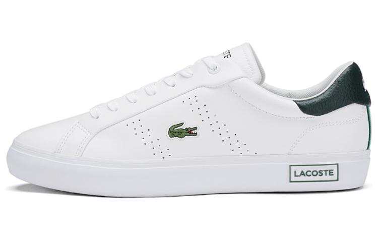 LACOSTE Cow Leather Low top Skateboard Shoes Men's White