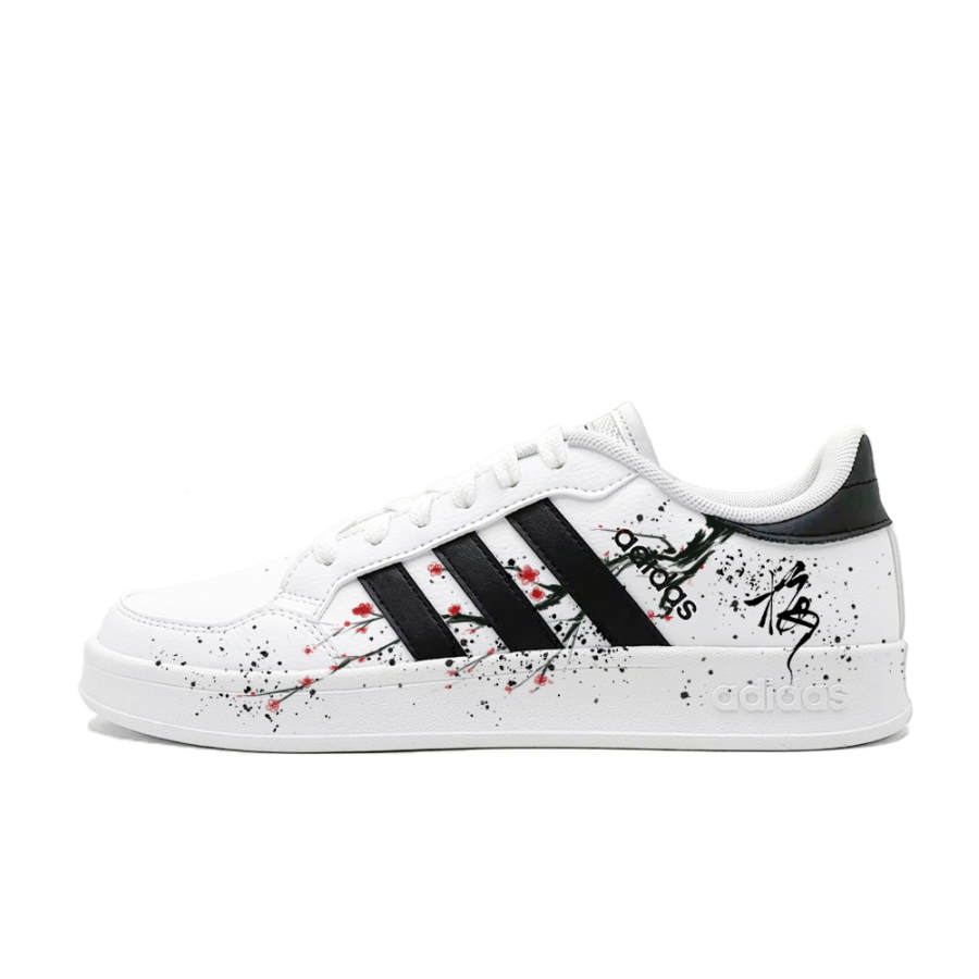 Adidas Neo Breaknet Seeking Plum Blossom In The Snow Slip Resistant Abrasion Resistant Low top Skateboard Shoes Men's