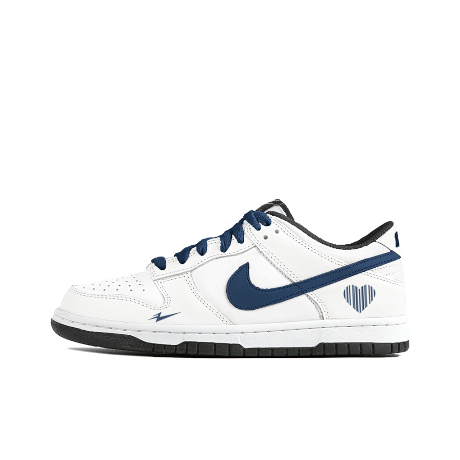 Nike Nike Dunk Slip Resistant Abrasion Resistant Low top Skateboard Shoes Unisex White Blue
