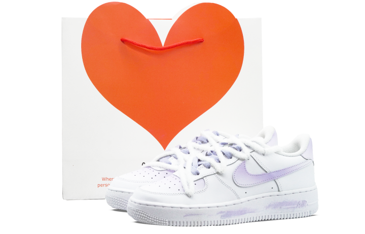 Nike Nike Air Force 1 Slip Resistant Abrasion Resistant Low top Skateboard Shoes Women's Violet
