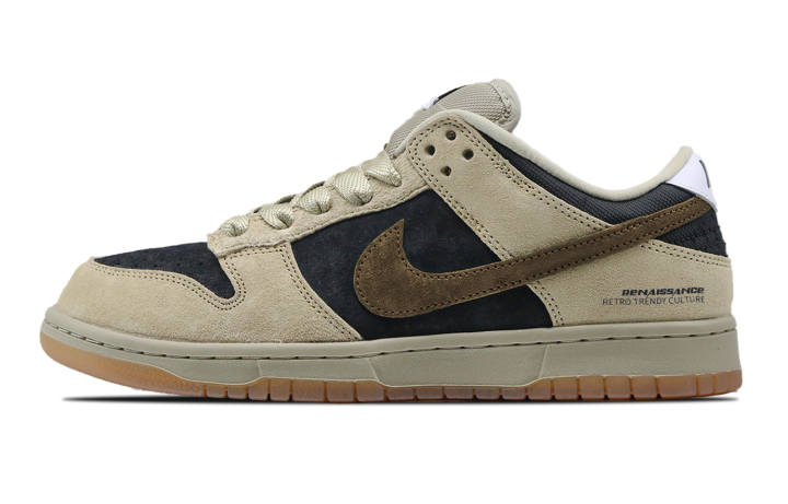 Nike Nike Dunk SB Desert Mesh, Suede Coverage Abrasion Resistant, Breathable Low top Skateboard Shoes Men's Black Brown