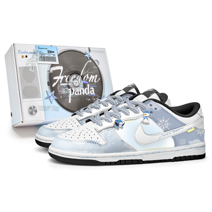 Nike Nike Dunk Slip Resistant Abrasion Resistant Low top Skateboard Shoes Unisex Blue White